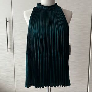 Nine West Emerald Pleated Halter Blouse